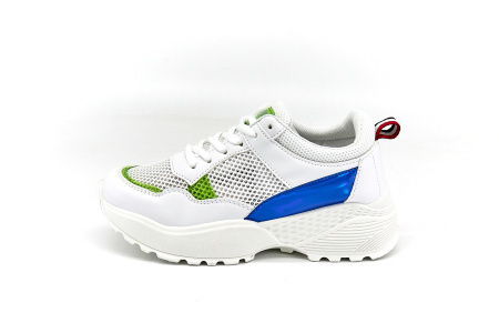 Кроссовки  Crosby  белый  кожа иск. /сетка F-80574 фото в интернет-магазине | Omadey.ru