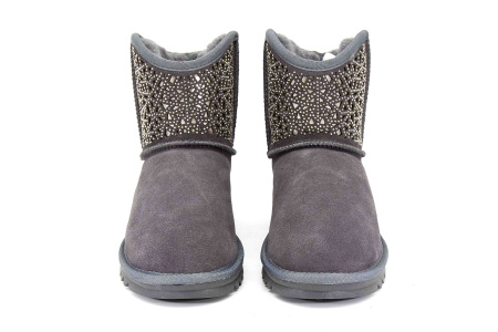 Полусапоги  Baden  серый  кожа Z-8705 фото в интернет-магазине | Omadey.ru