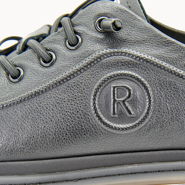 Фото Кроссовки  Romitan  черный  кожа Z-100646 мужские