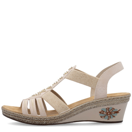 Босоножки  Rieker  розовый  кожа искусств. F-400529 фото в интернет-магазине | Omadey.ru