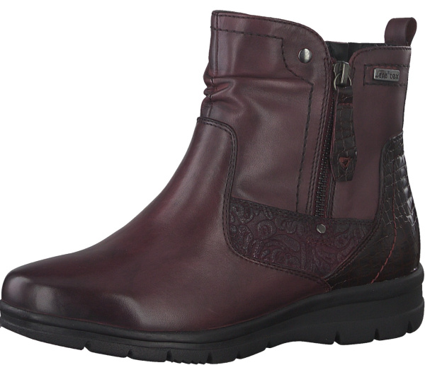 Фото Ботинки  Jana  бордовый  кожа Z-8787