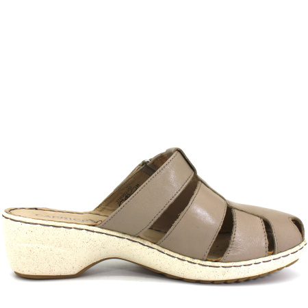 Сабо  Caprice  серый  кожа F-71099 фото в интернет-магазине | Omadey.ru