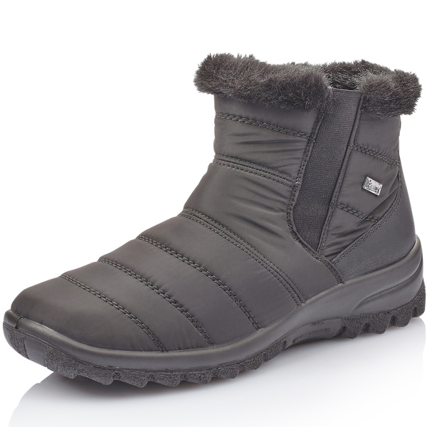 Фото Ботинки  Rieker  черный  кожа искусств./текстиль Z-89088