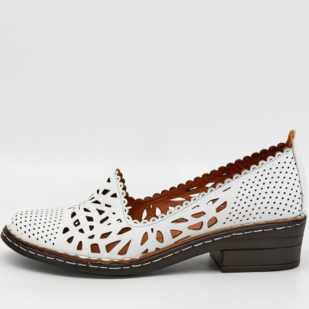 Туфли  Dakkem  белый  кожа F-90200 фото в интернет-магазине | Omadey.ru