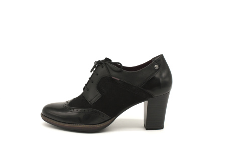 Полуботинки  Tamaris  черный  кожа/кожа искусств. Z-8029 фото в интернет-магазине | Omadey.ru