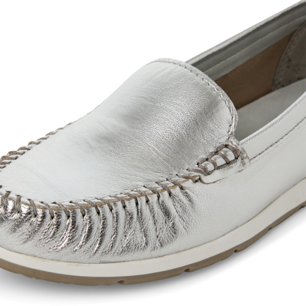 Фото Мокасины  Marco Tozzi  серебряный  кожа F-400601