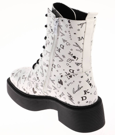 Ботинки  Keddo  белый  кожа искусств. Z-100843 фото в интернет-магазине | Omadey.ru