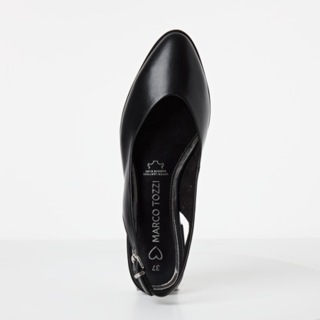 Слингбэки  Marco Tozzi  черный  кожа F-401004 фото в интернет-магазине | Omadey.ru