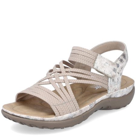 Босоножки  Rieker  бежевый  кожа искусств./текстиль F-400593 фото в интернет-магазине | Omadey.ru