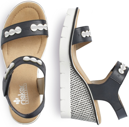 Босоножки  Rieker  черный  кожа/кожа искусств. F-7662 фото в интернет-магазине | Omadey.ru Босоножки  Rieker  черный  кожа/кожа искусств. F-7662 фото в интернет-магазине | Omadey.ru