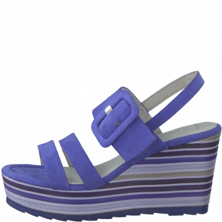 Босоножки  Marco Tozzi  голубой  текстиль F-91086 фото в интернет-магазине | Omadey.ru