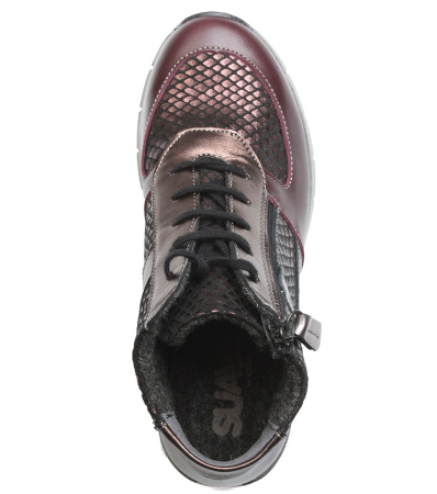 Ботинки  Suave  бордовый  кожа/замша Z-200155 фото в интернет-магазине | Omadey.ru