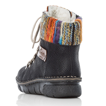 Ботинки  женские Rieker  черный  кожа искусств./текстиль Z-200569 фото в интернет-магазине | Omadey.ru