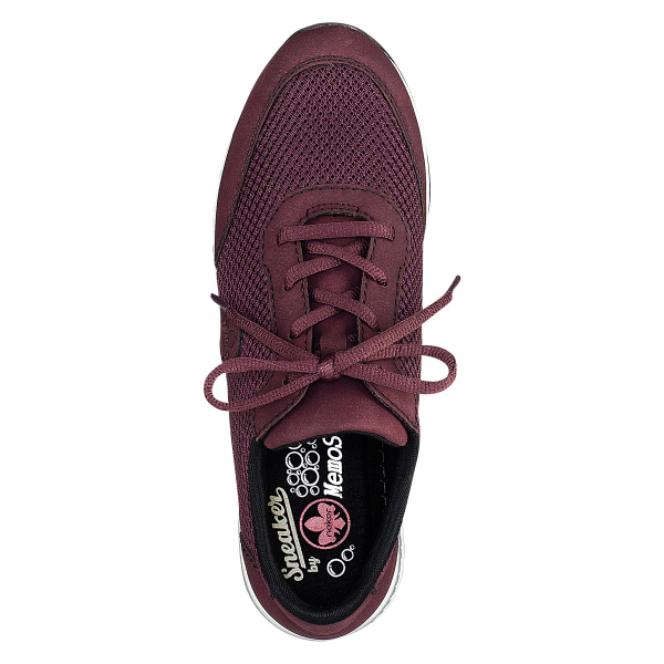Фото Кроссовки  Rieker  бордовый  кожа искусств./текстиль Z-90143