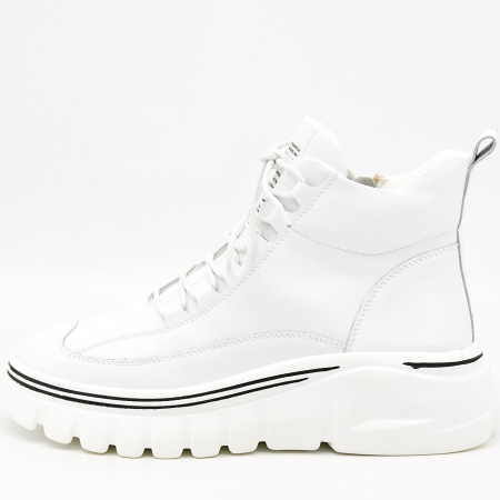 Ботинки  Madella  белый  кожа Z-100935 фото в интернет-магазине | Omadey.ru