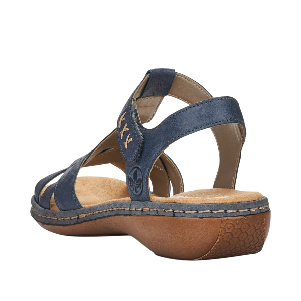 Фото Сандалии  Rieker  голубой  кожа F-400120 Фото Сандалии  Rieker  голубой  кожа F-400120
