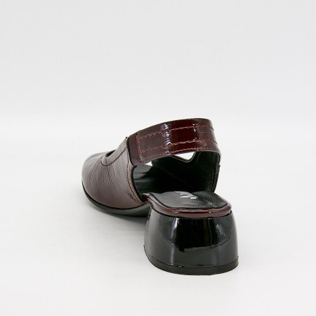 Босоножки  Dakkem  бордовый  кожа лаковая F-90214 фото в интернет-магазине | Omadey.ru