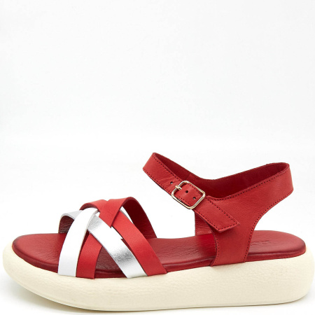 Сандалии  Rovigo  красный  кожа F-80928 фото в интернет-магазине | Omadey.ru