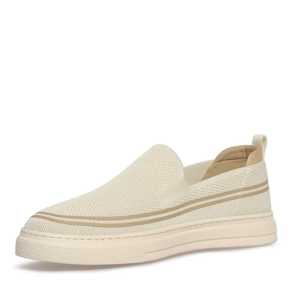 Фото Слипоны El Tempo молочный текстиль F-400335