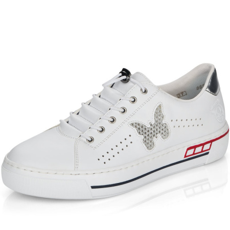 Кеды  женские Rieker  белый  кожа искусств./текстиль F-90168 фото в интернет-магазине | Omadey.ru