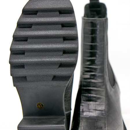 Ботинки  Madella  черный  кожа Z-100569 фото в интернет-магазине | Omadey.ru