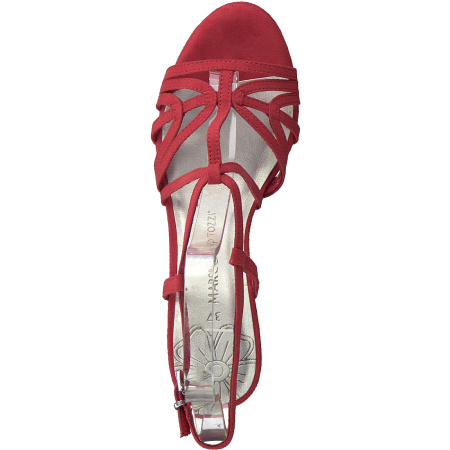 Босоножки  Marco Tozzi  красный  текстиль F-80805 фото в интернет-магазине | Omadey.ru
