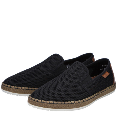 Слипоны  Rieker  черный  кожа искусств./текстиль F-400140 фото в интернет-магазине | Omadey.ru