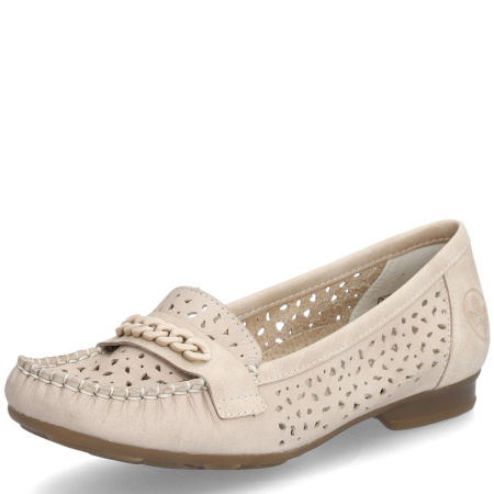 Мокасины  Rieker  бежевый  кожа/кожа искусств. F-300476 фото в интернет-магазине | Omadey.ru