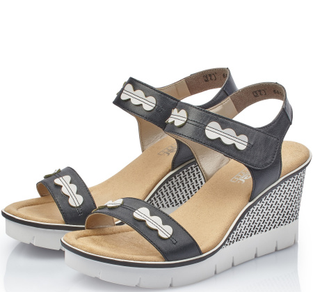 Босоножки  Rieker  черный  кожа/кожа искусств. F-7662 фото в интернет-магазине | Omadey.ru Босоножки  Rieker  черный  кожа/кожа искусств. F-7662 фото в интернет-магазине | Omadey.ru