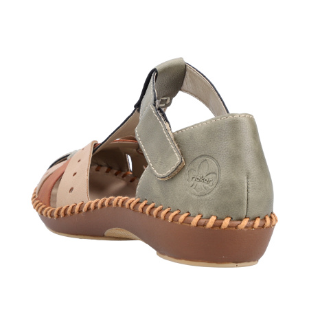 Босоножки Rieker бежевый кожа искусств. F-400179 фото в интернет-магазине | Omadey.ru