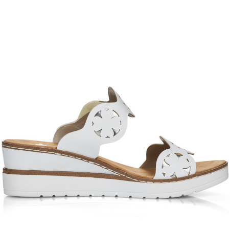 Сандалии  Rieker  белый  кожа искусств. F-90465 фото в интернет-магазине | Omadey.ru