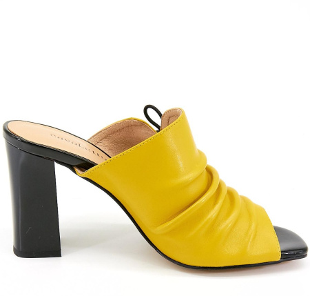 Сабо  Cavaletto  желтый  кожа F-80491 фото в интернет-магазине | Omadey.ru