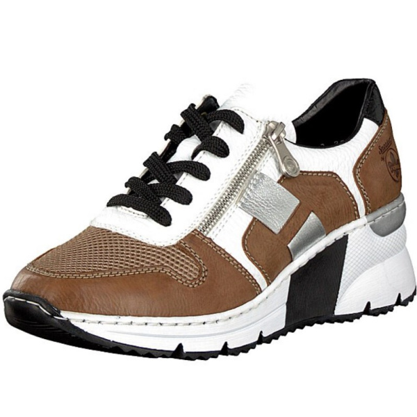 Фото Кроссовки  Rieker  коричневый  кожа искусств./текстиль F-90303