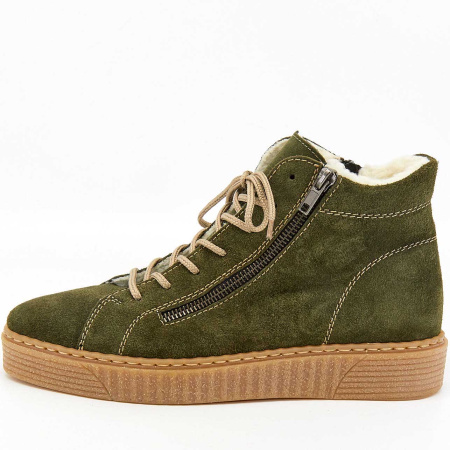 Ботинки  Rieker  зеленый  кожа Z-7666 фото в интернет-магазине | Omadey.ru