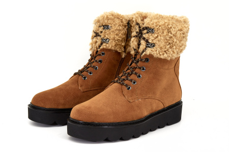 Ботинки  Betsy  коричневый  нубук иск. / иск.мех Z-8259 фото в интернет-магазине | Omadey.ru