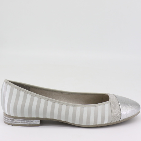 Балетки  Jana  серебряный  текстиль F-80818 фото в интернет-магазине | Omadey.ru