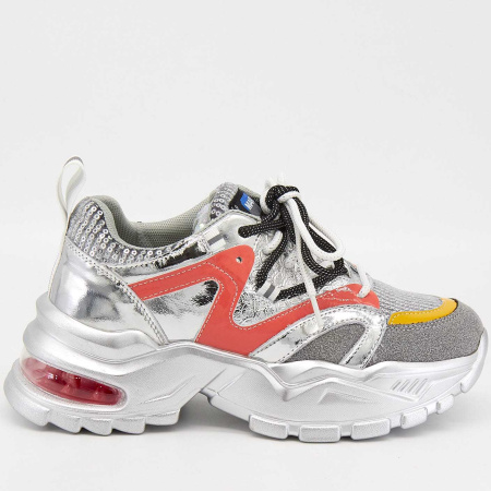 Кроссовки  CV Martanni  серебряный  кожа Z-90353 фото в интернет-магазине | Omadey.ru