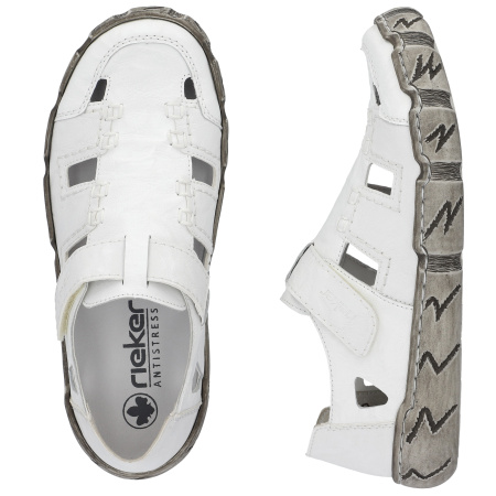 Туфли летние Rieker  белый  кожа/кожа искусств. F-400256 фото в интернет-магазине | Omadey.ru
