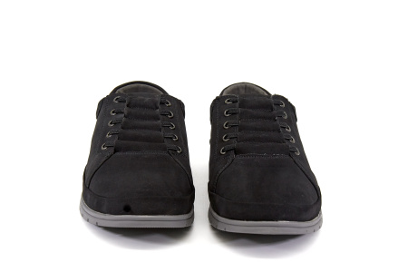 Туфли  Tesoro  черный  нубук искуств. Z-8231 фото в интернет-магазине | Omadey.ru