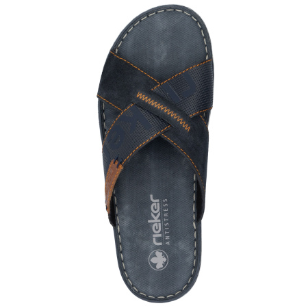 Шлепанцы  Rieker  синий  кожа/кожа искусств. F-400066 фото в интернет-магазине | Omadey.ru