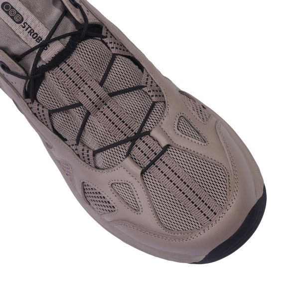 Фото Кроссовки  Strobbs  бежевый  кожа/микрофибра/текстиль F-400244 мужские