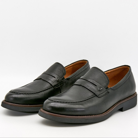 Мокасины  Pavi  черный  кожа Z-100745 фото в интернет-магазине | Omadey.ru