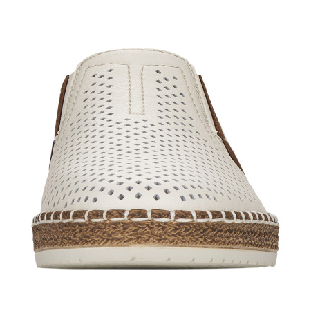 Слипоны  Rieker  белый  кожа/кожа искусств. F-400141 фото в интернет-магазине | Omadey.ru