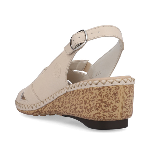 Фото Босоножки  Rieker  бежевый  кожа/кожа искусств. F-400122