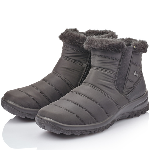 Фото Ботинки  Rieker  черный  кожа искусств./текстиль Z-89088