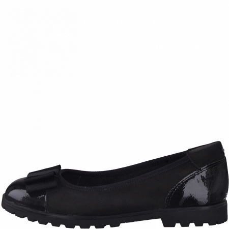 Балетки  Tamaris  черный  кожа Z-100114 фото в интернет-магазине | Omadey.ru