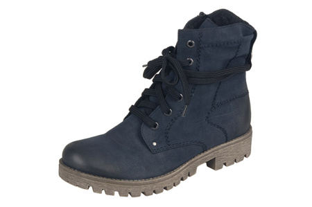 Ботинки  Rieker  синий  нубук искуств. Z-7092 фото в интернет-магазине | Omadey.ru
