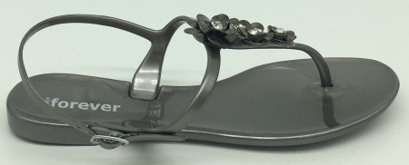 Босоножки  Glam Forever  серый  поливинилхлорид F-71007 фото в интернет-магазине | Omadey.ru