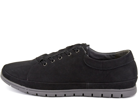 Туфли  Tesoro  черный  нубук искуств. Z-8231 фото в интернет-магазине | Omadey.ru