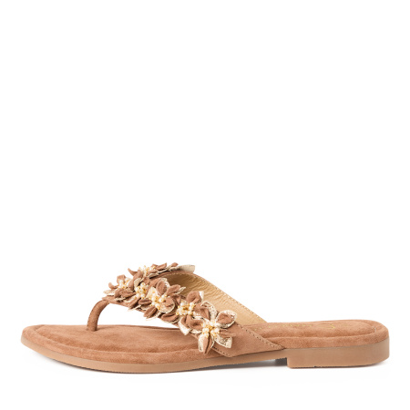 Вьетнамки  Marco Tozzi  коричневый  кожа F-401249 фото в интернет-магазине | Omadey.ru